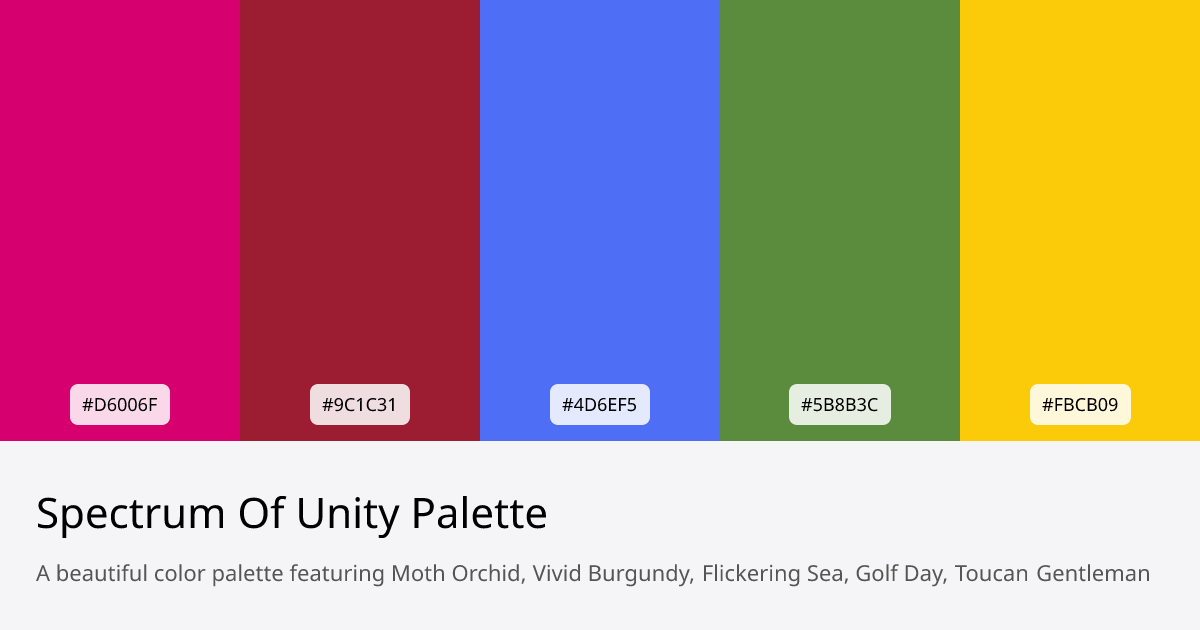 Spectrum Of Unity Color Palette